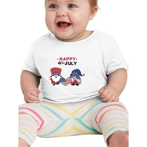 Happy 4Th Of July Gnomes T-Shirt Infant -Image by Shutterstock,  6 Months