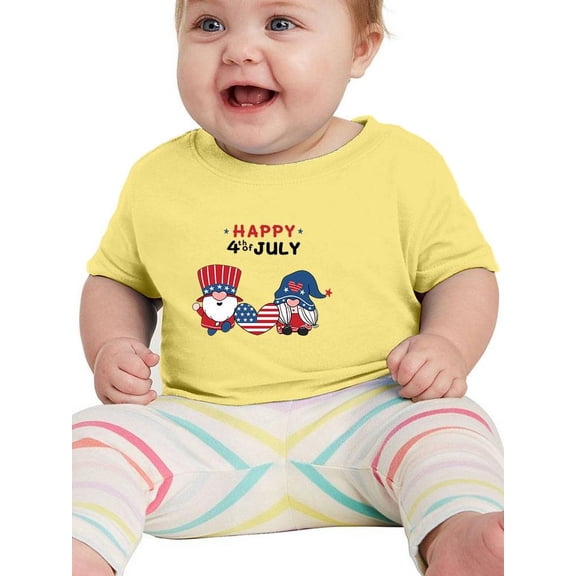 Happy 4Th Of July Gnomes T-Shirt Infant -Image by Shutterstock,  6 Months