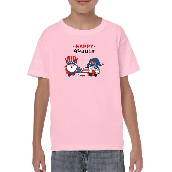 Happy 4Th Of July Gnomes T-Shirt Juniors -Image by Shutterstock, Medium