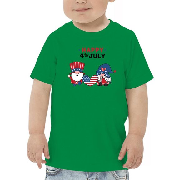 Happy 4Th Of July Gnomes T-Shirt Toddler -Image by Shutterstock, 2 Toddler