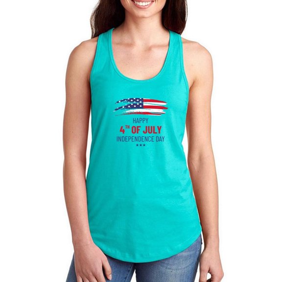 Happy 4Th  Of July! Racerback Tank Women -Image by Shutterstock, Female x-Large
