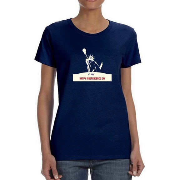 Happy 4Th Of July! Shaped T-Shirt Women -Image by Shutterstock, Female Small