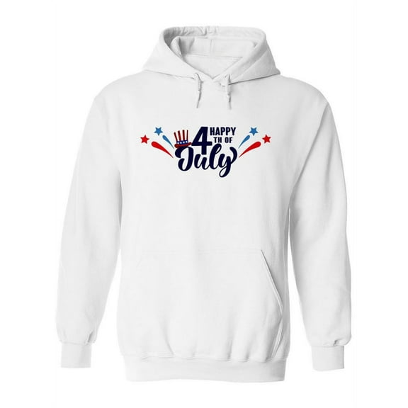 Happy 4Th Of July With Stars Hoodie Women -Image by Shutterstock, Female Small