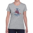 thumbnail image 1 of Happy 4Th Shaped T-Shirt Women -Image by Shutterstock, Female Large, 1 of 4