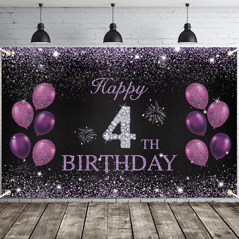 happy 4th birthday sign