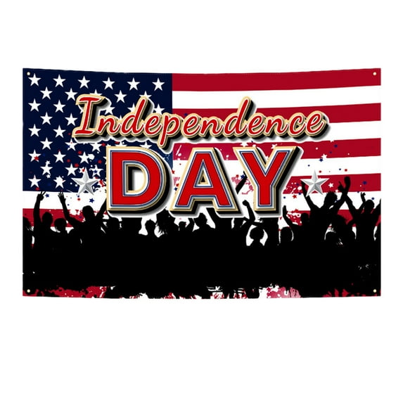 Happy 4th of July Backdrop Decorations, Independence Day Backdrop Banner America Flag Balloon Patriotic Photo Backdrop for Memorial Day Veterans Day Party Photo Booth Background Banner Supplies