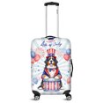 thumbnail image 1 of Happy 4th of July Patriotic Bernese Mountain Dog Marching Band Uniform Balloons Fireworks Travel Luggage Cover Berner Lover Gifts Suitcase Dust Protective Decor - 13009, 1 of 5