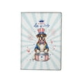 thumbnail image 1 of Happy 4th of July Patriotic Boxer Marching Band Uniform Balloons Fireworks Travel Passport Wallet Boxers Dog Lover Gifts Idea PU Leather Passport Holder Cover - 13009, 1 of 5
