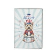 thumbnail image 1 of Happy 4th of July Patriotic Cairn Terrier Marching Band Uniform Balloons Fireworks Travel Passport Wallet Cairns Dog Lover PU Leather Passport Holder Cover - 13009, 1 of 5
