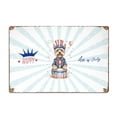 thumbnail image 1 of Happy 4th of July Patriotic Yorkshire Terrier Marching Band Uniform Balloons Fireworks Horizontal Metal Aluminum Sign Yorkie Dog Lover Gifts Wall Art Home Decor - 13009, 1 of 5