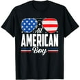 thumbnail image 1 of Happy 4th Of July All American Boy Kids Men T-Shirt, 1 of 3