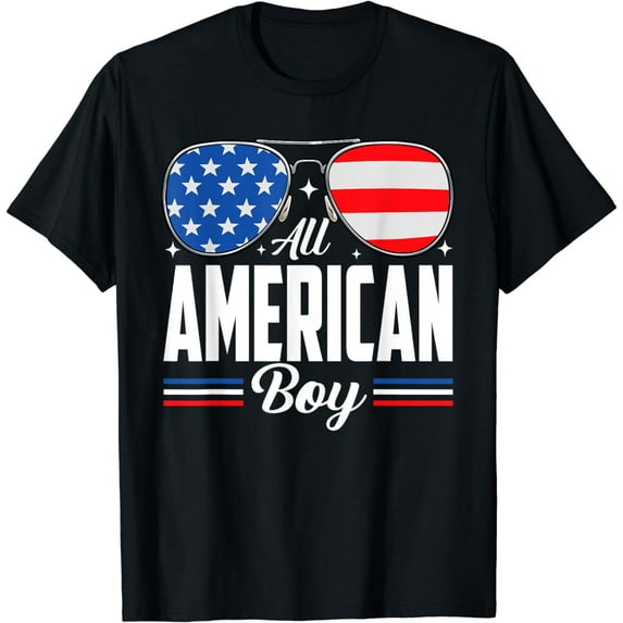 Happy 4th Of July All American Boy Kids Men T-Shirt
