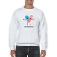 thumbnail image 1 of Happy 4th Of July Cartoon Heart Sweatshirt Men -Image by Shutterstock, Male 4X-Large, 1 of 4