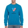 thumbnail image 1 of Happy 4th Of July Cartoon Heart Sweatshirt Men -Image by Shutterstock, Male Small, 1 of 4