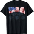 thumbnail image 1 of Happy 4th Of July Fireworks US Flag Patriotic American USA T-Shirt, 1 of 4