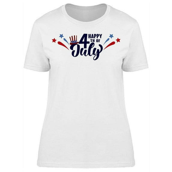 Happy 4th Of July. Hologram T-Shirt Women -Image by Shutterstock, Female 3X-Large