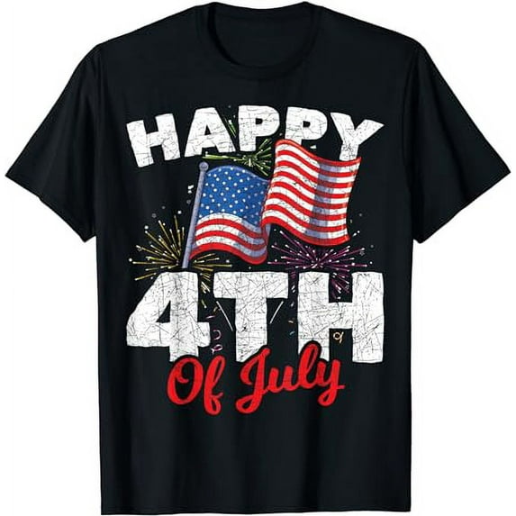 Happy 4th Of July Patriotic American US Flag 4th Of July T-Shirt