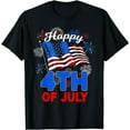 thumbnail image 1 of Happy 4th Of July Patriotic American US Flag Men Women Kids T-Shirt, 1 of 3
