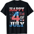 thumbnail image 1 of Happy 4th Of July Patriotic American US Flag Men Women Kids T-Shirt, 1 of 4