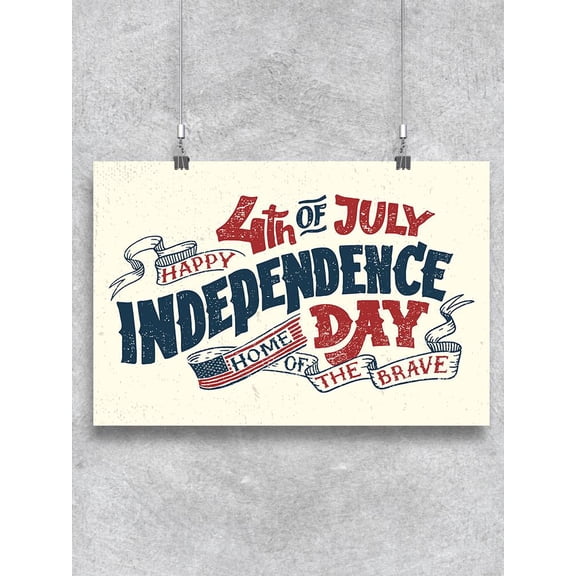 Happy 4th Of July. Poster -Image by Shutterstock