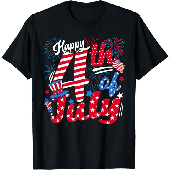 Happy 4th Of July US Flag American 4th Of July Independence T-Shirt TShirt
