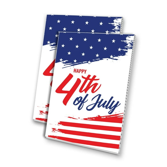 Happy 4th of July (24" X 36") 4mm Corrugated Plastic Panel, Graphics Applied To 1 Side (Pk of 2)
