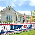 thumbnail image 1 of Happy 4th of July Patriotic Banner USA Independence Day American Flag Porch Sign Memorial Wall Hanging Banners Party Supplies, 1 of 4
