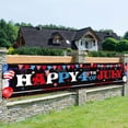 thumbnail image 1 of Happy 4th of July Patriotic Banner USA Independence Day American Flag Porch Sign Wall Hanging Decor for Outdoor Party Supplies, 1 of 4