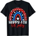 thumbnail image 1 of Happy 4th of July Quote Men Women Fourth Of July Rainbow T-Shirt, 1 of 4