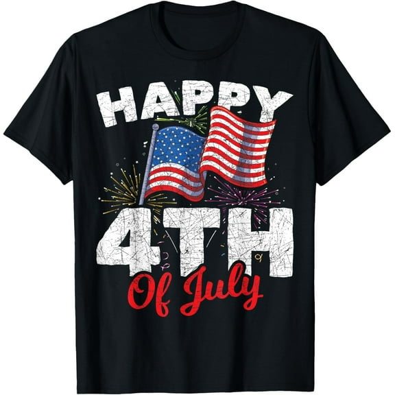 Happy 4th of July T-Shirt – Patriotic American US Flag Independence Day Tee
