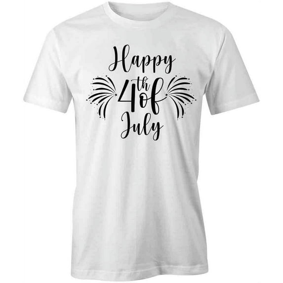 Happy 4th of July T-Shirt | Patriotic American White Tee Gift