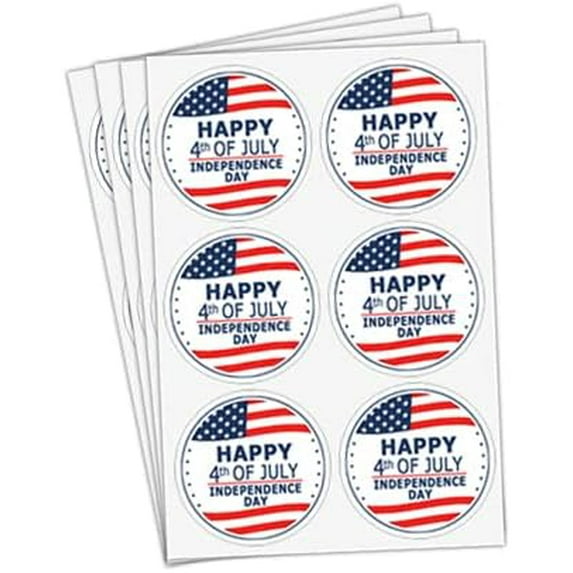 Happy 4th of July Thank You Sticker Labels,2 Inch Independence Day American Labels 240 Pcs