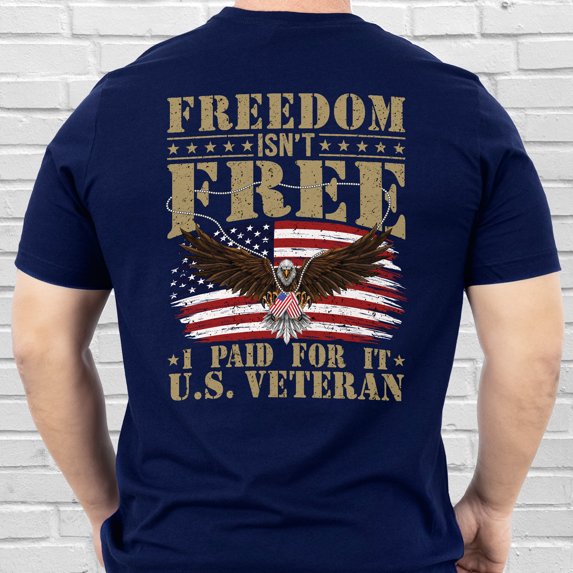 Happy 4th of July, U.S. Veteran Freedom Patriotic American Eagle Veteran T-Shirt TPT1891TS