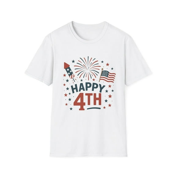Happy 4th of July Unisex T-Shirt – Independence Day Celebration Tee