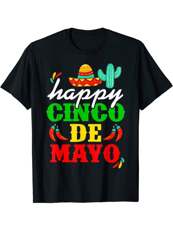 Happy 5 De Mayo Cinco de Mayo Viva Mexico 5 De Mayo T-Shirt Size S-5XL