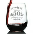 thumbnail image 1 of Bevvee Stemless Wine Glass 17 oz Floral Anniversary 50 Gifts for Wine Lovers Wine Glasses, 1 of 4