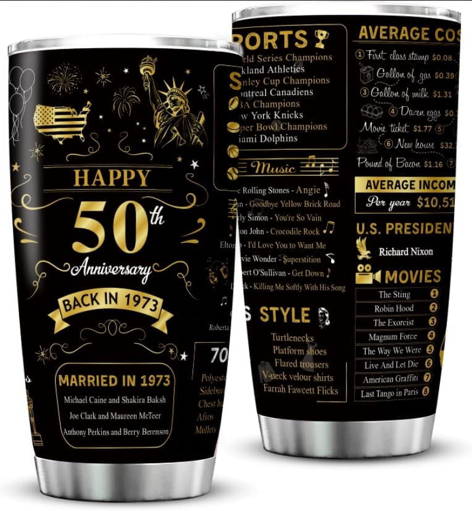 Happy 50th Anniversary Wedding Gifts for Men Women 50th Anniversary