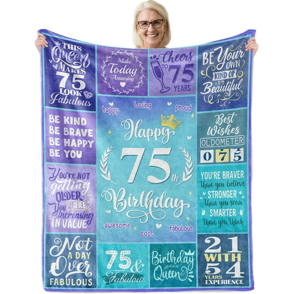 Happy 50th Birthday Gifts for Women, 50 Year Old Birthday Gifts for Women Turning 50, 50th Birthday Decorations Idea, Female 50th Birthday Gifts for Her, 50th Birthday Blanket Gifts 60”X50”