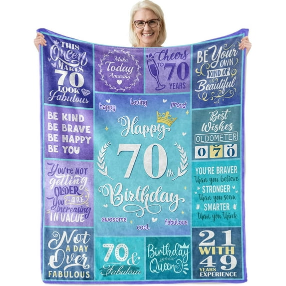 Happy 50th Birthday Gifts for Women, 50 Year Old Birthday Gifts for Women Turning 50, 50th Birthday Decorations Idea, Female 50th Birthday Gifts for Her, 50th Birthday Blanket Gifts 60”X50”