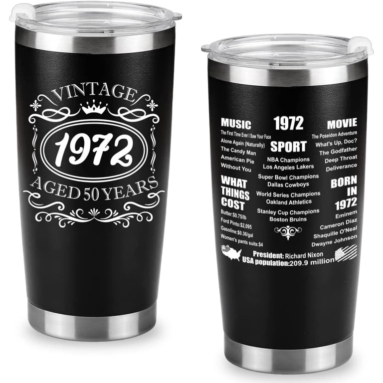 Happy 50th Birthday Gifts for Men women, 50 Years Old Gifts, Fifty Birthday  Present, Funny Birthday Tumbler Cup GiftsBlack - Walmart.com