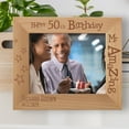 thumbnail image 1 of Happy 50th Birthday Mr Amazing Personalized Wooden Frame-10" x 8" Brown Horizontal, 1 of 1