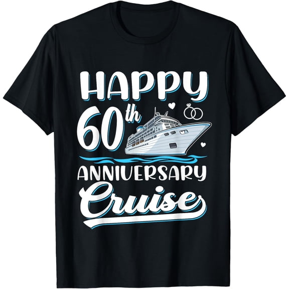 Happy 60th Anniversary Cruise Wedding 60 Years Old Couples T-Shirt