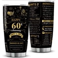 thumbnail image 1 of Happy 60th Anniversary Wedding Gifts for Men Women 60th Anniversary Tumbler 60 Years Wedding Gifts for Couple Wife Husband Back in 1963 Stainless Steel Vacuum Insulated Tumbler 20 oz, 1 of 6