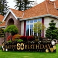 thumbnail image 1 of Happy 60th Birthday Banner Cheers To 60 Years Birthday Sign Gold Glitter Birthday Banners Celebration Backdrop Party Supplies, 1 of 4