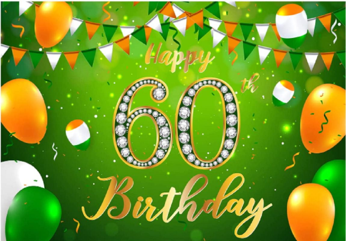 Happy 60th Birthday Golden ration Background Man Photography Backdrops ...