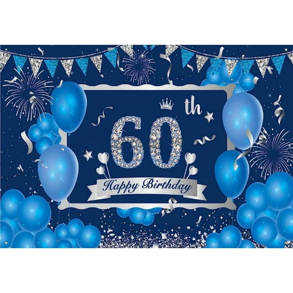 Happy 60th Birthday Party Backdrop Rose Gold Pink Background Woman Banner rations Shining Sixty Years Studio Props