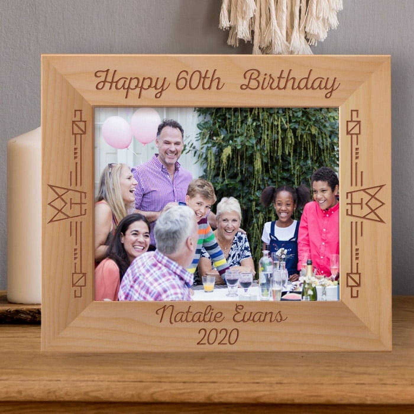 Happy 60th Birthday Personalized Wooden Frame-10