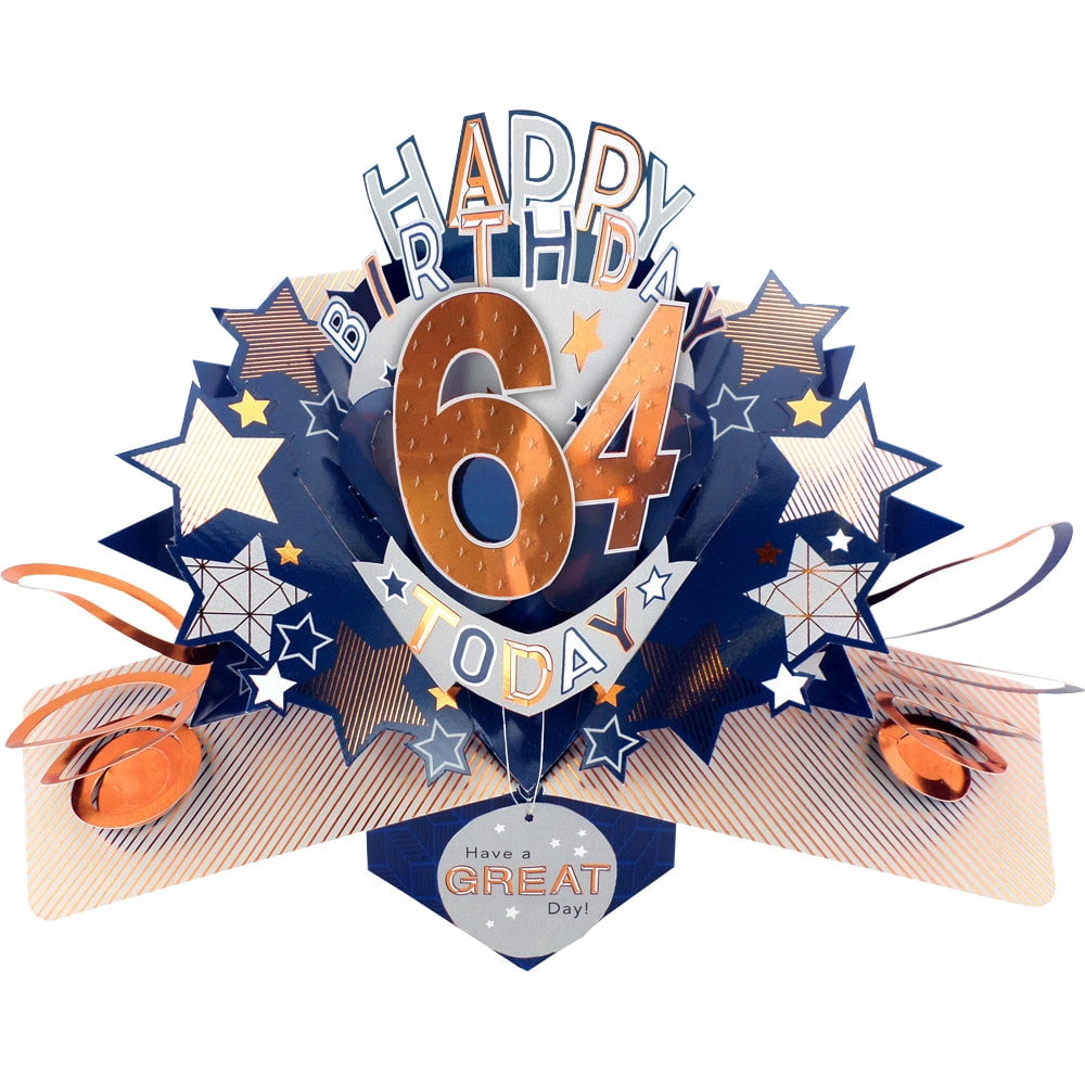Happy 63rd Birthday 63 Today Pop-Up Greeting Card Love Kate's Pop Up ...