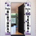 thumbnail image 1 of Happy 66th Birthday Decorations,66th Purple Balloon Birthday Theme Door Hanging Banner Sign - Cheers to 66 Years Old Bday Party Supplies., 1 of 10