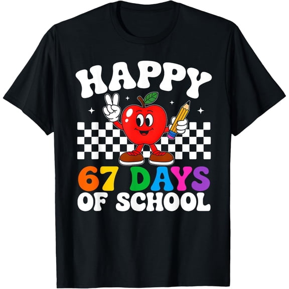 Happy 67 Days of School Funny Six Seven 67 Meme 100th Day Adult T-shirt